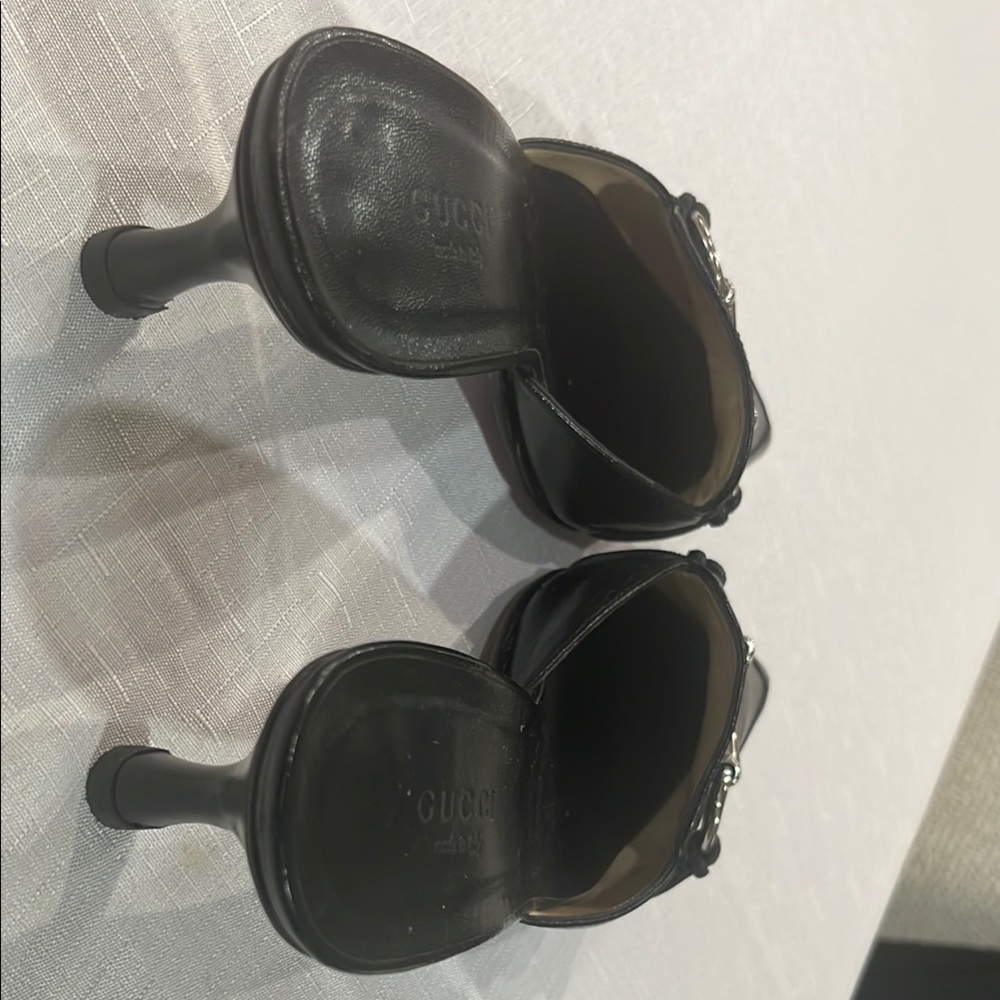 Gucci Black Leather Horsebit Mules - Picture 8 of 8